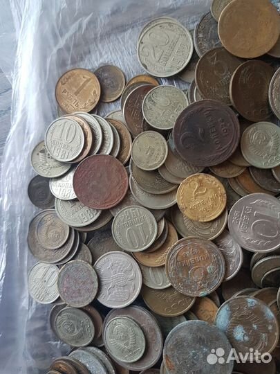 Монеты СССР и РФ (примерно 340 шт) года 1924-1993