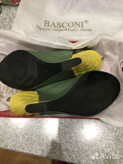 Basconi босоножки туфли сандали женские кожа