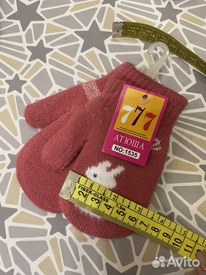 Новые Варежки вязанные для девочек и мальчиков 1-4