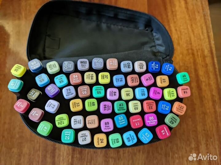 Набор профессиональных двусторонних маркеров для с