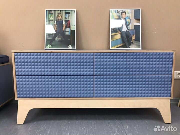 Тумба синяя