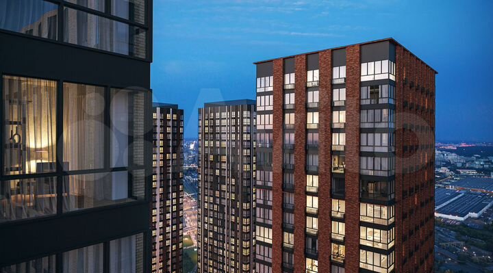 2-к. апартаменты, 53,7 м², 22/30 эт.