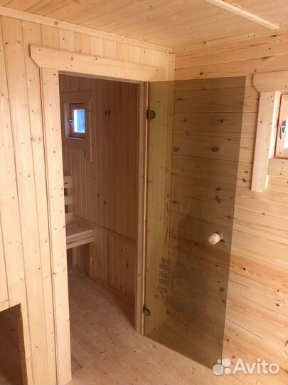 Готовая баня из бруса 2.3 x 8 м. от производителя