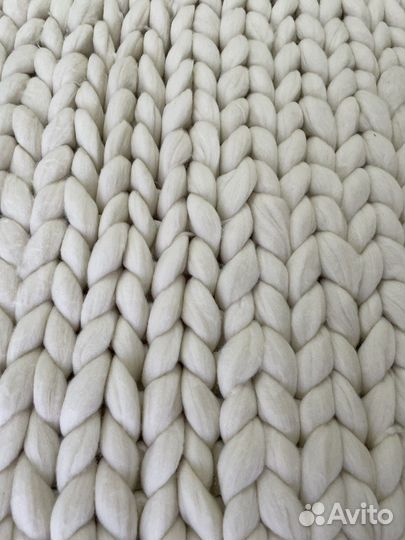 Плед из шерсти мериноса новый