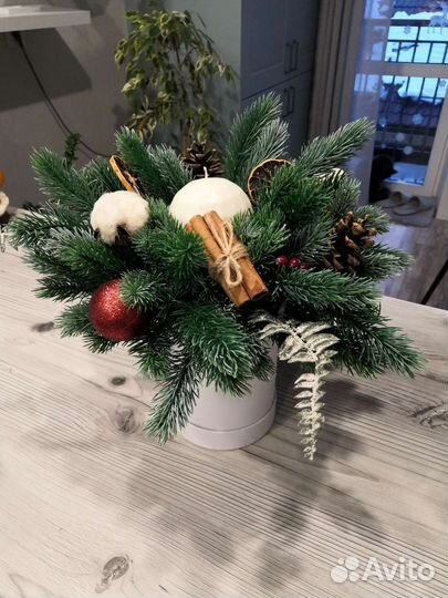 Новогодняя композиция на стол