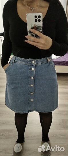 Юбка джинсовая мини