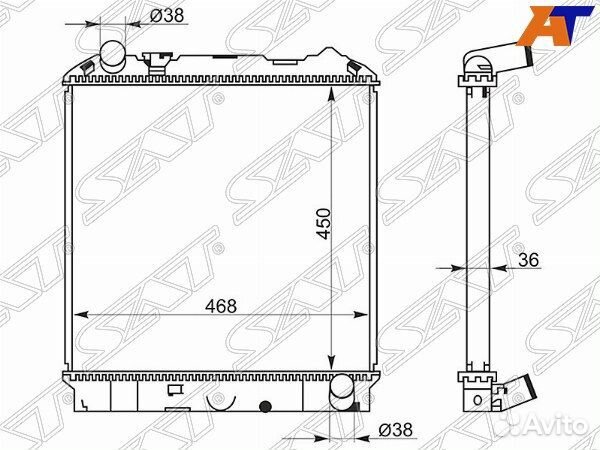 Радиатор isuzu ELF 93-03, nissan atlas F23 92-07