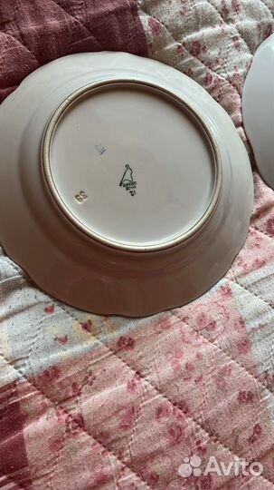 Сервиз фарфоровый Сирень (2 тарелки и молочник)