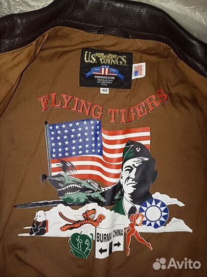 Новая кожаная куртка A-2 US Wings USA (48-50+)