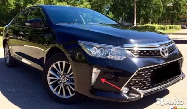 Поворотники в бампер на Камри 55 2017 г.в