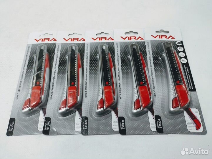 Нож в металлическом корпусе 18 мм Vira 831309