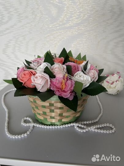 Букет из мыльных роз