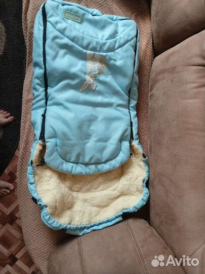 Меховой конверт в коляску овчина