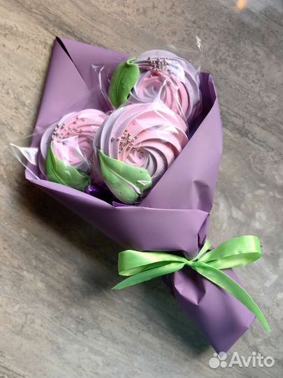 Букет из безе на 1 сентября