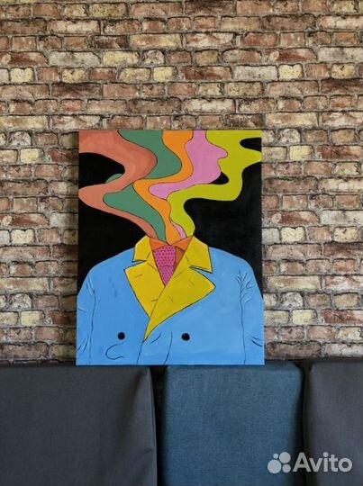 Картина «Фантазер», материал темпера+акрил+масло