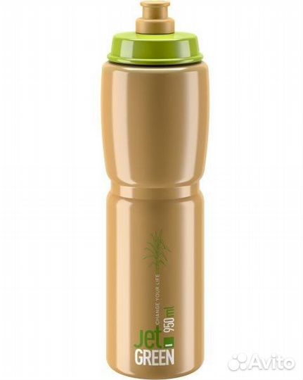 Фляга Elite Jet Green 950мл, бежевая
