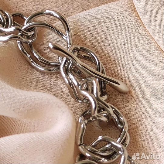 Браслет с камнем розовый агат