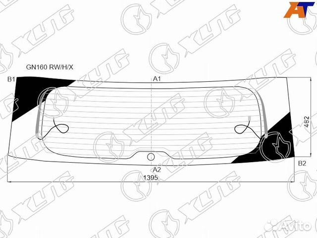 Стекло заднее с обогревом toyota fortuner 15