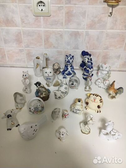 Статуэтка заяц, барсук, кот, ангелочки