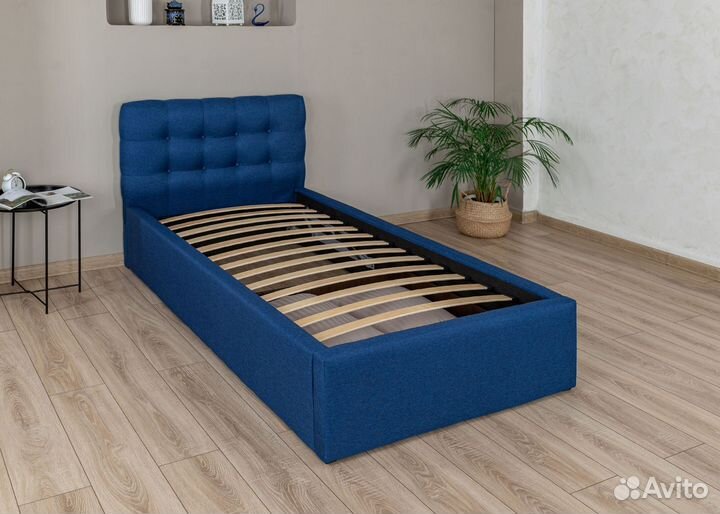 Кровать с подъемным механизмом джинс