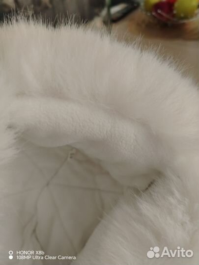 Шапка ушанка женская белая