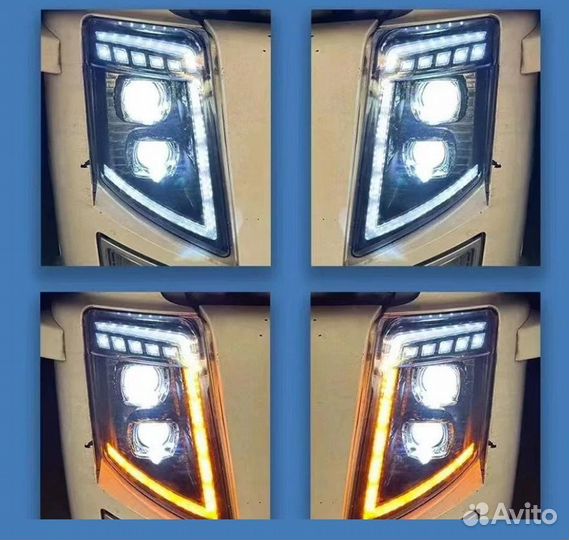 Фара volvo FH LED, черная комплект (правая+левая)