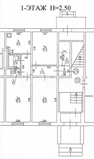 3-к. квартира, 62,6 м², 1/5 эт.