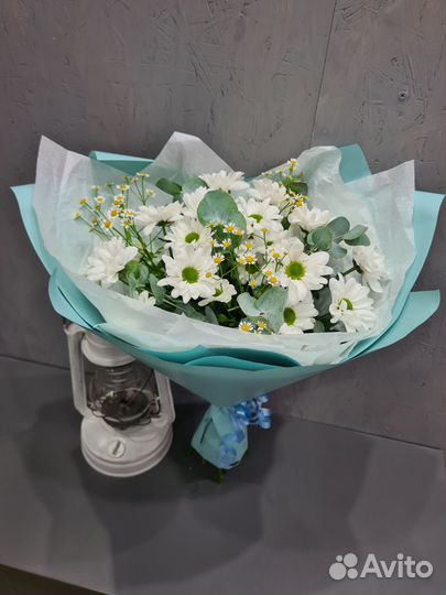 Ромашки букет хризантемы цветы доставка