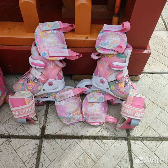 Роликовые коньки детские раздвижные 26-29р