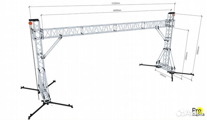 Арка старт-финиш из алюминиевых ферм