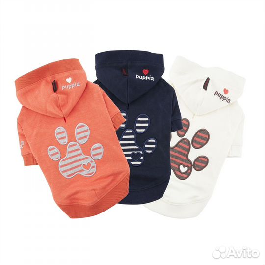 Puppia худи с капюшоном и полосатой лапкой на спин