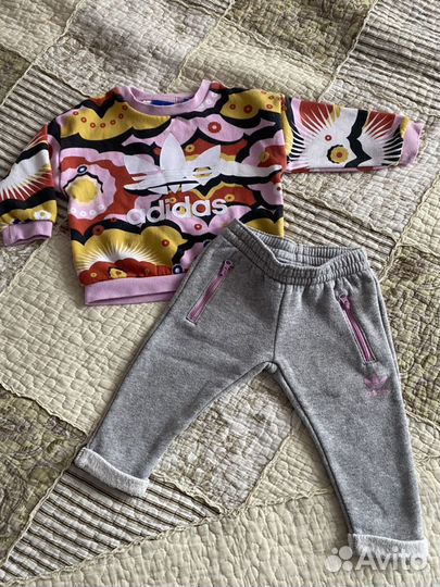 Флисовый спортивный костюм Adidas