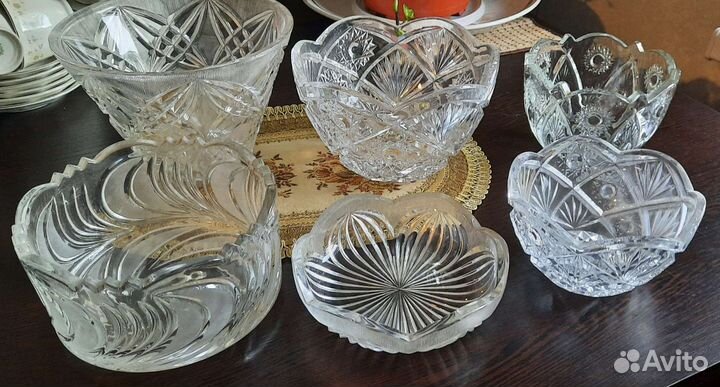 Вазы хрусталь/стекло СССР много