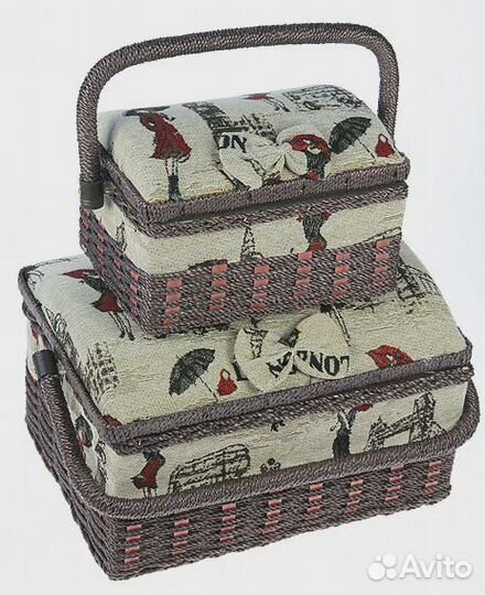 Шкатулка для рукоделия. Набор из 2-х шт