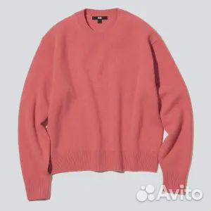 Джемпер Uniqlo Premium Lambswool Crew Neck, розовы