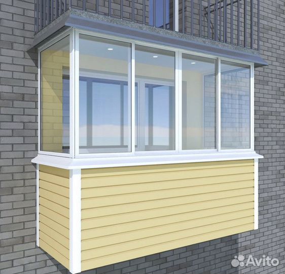 Остекление балконов тёплое