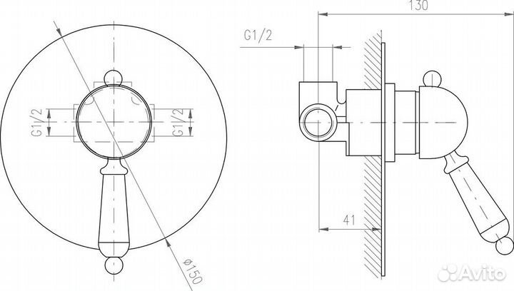 Смеситель для душа Rav Slezak Labe L583LZ С внутре