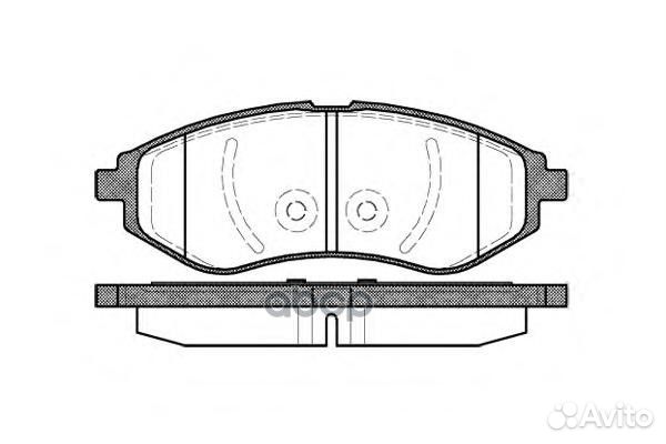 Колодки тормозные дисковые перед 098600 Remsa