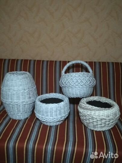 Кашпо, лежанки для животных из ротанга