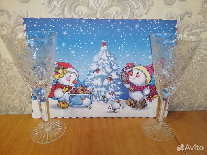 Хрустальные фужеры, стопки СССР винтаж