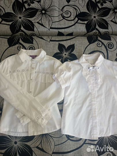 Блузка белая 128