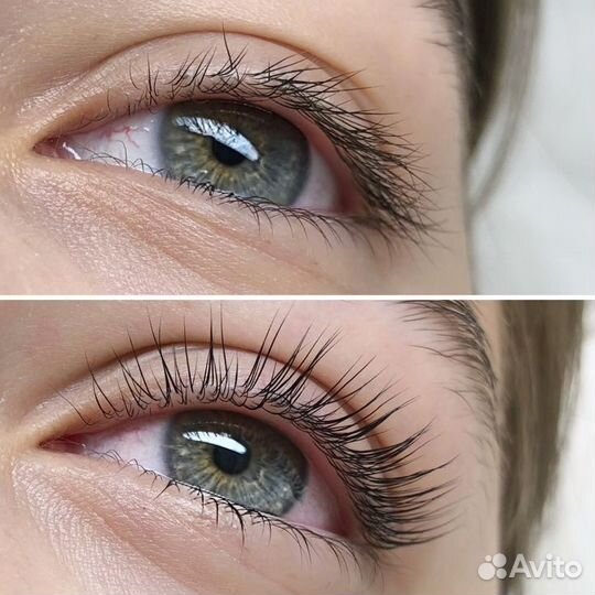 Ламинирование ресниц + окрашивание