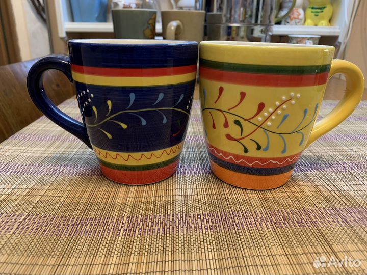 Парные кружки ручная роспись керамика