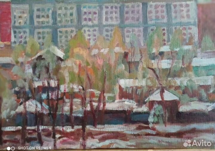 Картина маслом на холсте старинная