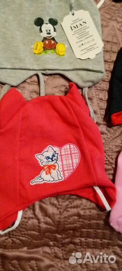 Детские новые шапочки хлопок