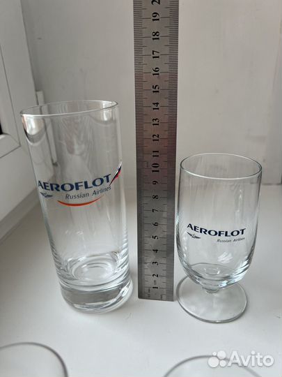 Бокалы рюмки стаканы бизнес класс Аэрофлот