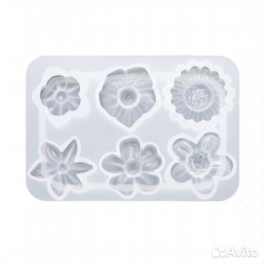 Силиконовый молд - Цветы №1, 8х6см
