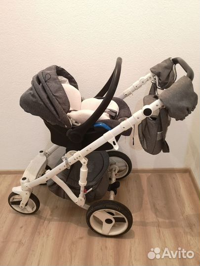 Коляска 3в1 Adamex Monte Carbon