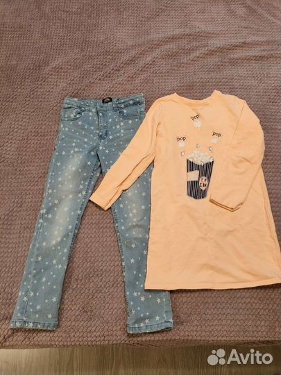 Детская одежда для девочек 122 128 пакетом