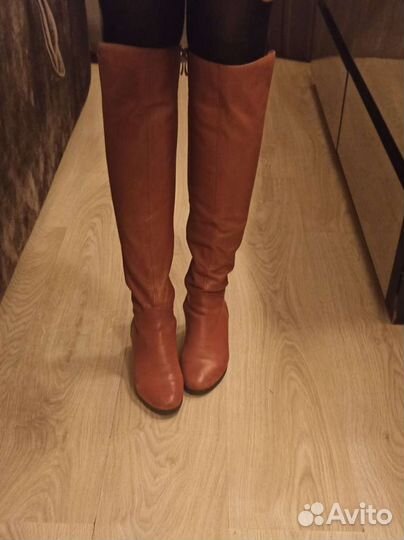 Ботфорты кожаные 37